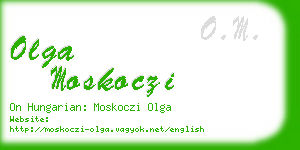 olga moskoczi business card